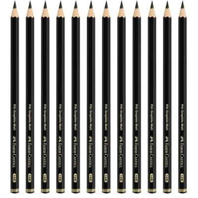 Faber-Castell 205237 – blyertspennor set pitt grafit matt, 12 ritpennor, hårdhetsgrad 14B Faber-Castell 205237 – blyertspennor set pitt grafit matt, 12 ritpennor, hårdhetsgrad 14B