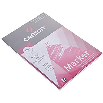 Canson Marker A4-dyna inklusive 70 ark 70 gsm layout blödningsbeständigt papper: högvit och ultramjuk Canson Marker A4-dyna inklusive 70 ark 70 gsm layout blödningsbeständigt papper: högvit och ultramjuk
