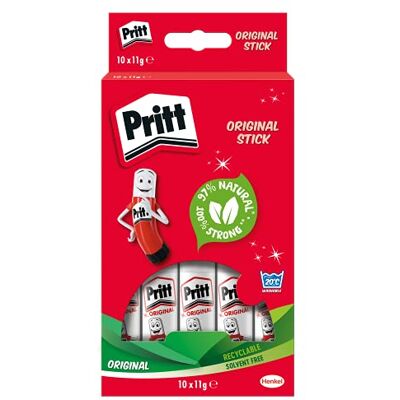 Pritt Stick lim 1456072, fast tvättbar standard, 11 g – 10 stycken Pritt Stick lim 1456072, fast tvättbar standard, 11 g – 10 stycken