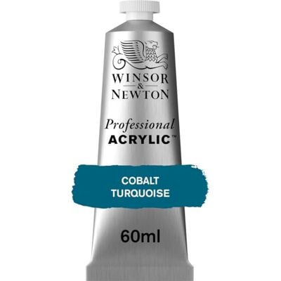 Winsor & Newton 8840468 professionell akrylfärg i konstnärskvalitet, hög färgbriljans och opacitet, arkivkvalitet, 200 ml rör – kobolttturkos Winsor & Newton 8840468 professionell akrylfärg i konstnärskvalitet, hög färgbriljans och opacitet, arkivkvalitet, 200 ml rör – kobolttturkos