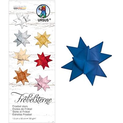Ursus 3210039 – pappersremsor för fröblommor, av tonerpapper 130 g/kvm, ca 1,5 x 50 cm, 80 remsor för ca 20 stjärnor, kungsblå Ursus 3210039 – pappersremsor för fröblommor, av tonerpapper 130 g/kvm, ca 1,5 x 50 cm, 80 remsor för ca 20 stjärnor, kungsblå
