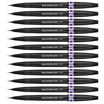 Pentel SESF30C-VX extra fin penselspets, 12 stycken lila Pentel SESF30C-VX extra fin penselspets, 12 stycken lila