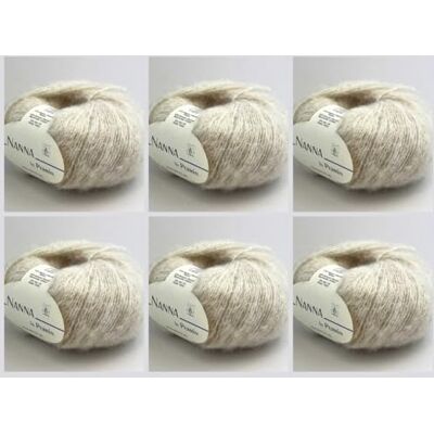 MARUSSIA 6 x Nanna av Permin – garn naturfärgat (alpacka, bomull, merino) (07 natur) MARUSSIA 6 x Nanna av Permin – garn naturfärgat (alpacka, bomull, merino) (07 natur)
