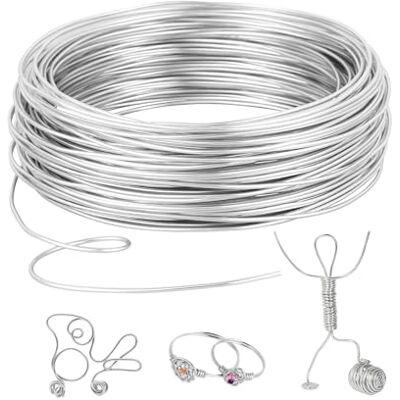 Romon Aluminiumtråd 3 mm x 20 M, formbar aluminiumtråd, metalltråd i aluminium, tråd för smycken utsmyckningar, silver Romon Aluminiumtråd 3 mm x 20 M, formbar aluminiumtråd, metalltråd i aluminium, tråd för smycken utsmyckningar, silver