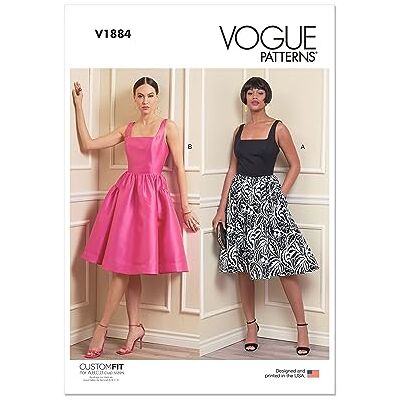 Vogue Patterns V1884A5 Fröken klänning A5 (6-8-10-12-14) Vogue Patterns V1884A5 Fröken klänning A5 (6-8-10-12-14)