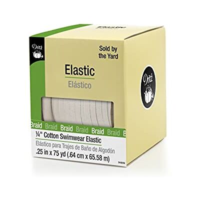 Dritz Badkläder Bomull Elastiska 3/8 x 60 yd-Naturlig, Vit, 3/8 tum x 60 Yard Dritz Badkläder Bomull Elastiska 3/8 x 60 yd-Naturlig, Vit, 3/8 tum x 60 Yard