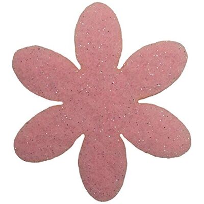 Petra's Bastel News Petra's Craft-News 100 x blomma 35 mm, glitterfilt, ensidig glitter, flis, rosa, 18 x 12 x 5 cm Petra's Bastel News Petra's Craft-News 100 x blomma 35 mm, glitterfilt, ensidig glitter, flis, rosa, 18 x 12 x 5 cm