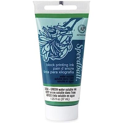 Speedball vattenlösligt block tryckbläck, grön, 37 ml Speedball vattenlösligt block tryckbläck, grön, 37 ml