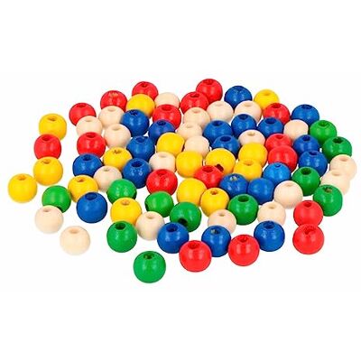 Okända flerfärgade träpärlor - 10mm - pärlor för hantverk Okända flerfärgade träpärlor - 10mm - pärlor för hantverk