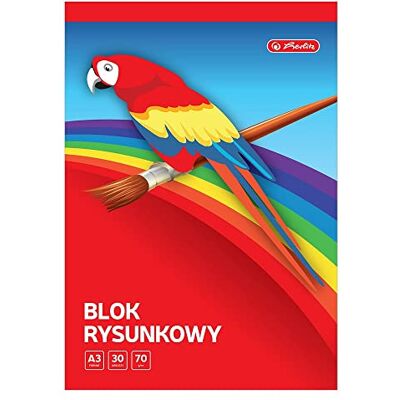 herlitz ® Ritblock Format ark A3 30 ark vitt papper, måla med blyertspenna, skissa, klippa, origami-vikt viktklass 70 g/m² skjutvitt praktiskt herlitz ® Ritblock Format ark A3 30 ark vitt papper, måla med blyertspenna, skissa, klippa, origami-vikt viktklass 70 g/m² skjutvitt praktiskt