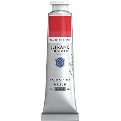Lefranc Bourgeois 405058 extra fin oljefärg i konstnärskvalitet tillverkad av högkvalitativa pigment, levande färger, hög ljusäkthet, 40 ml tub – kinesisk röd Lefranc Bourgeois 405058 extra fin oljefärg i konstnärskvalitet tillverkad av högkvalitativa pigment, levande färger, hög ljusäkthet, 40 ml tub – kinesisk röd