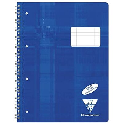 Clairefontaine 68256C – förpackning med 5 collegeblock/skolhäfte mikroperforerat med ringbokshål, DIN A4 80 ark 90 g, linjerat 27 kontinuerligt linjerat med dubbel kant Clairefontaine 68256C – förpackning med 5 collegeblock/skolhäfte mikroperforerat med ringbokshål, DIN A4 80 ark 90 g, linjerat 27 kontinuerligt linjerat med dubbel kant