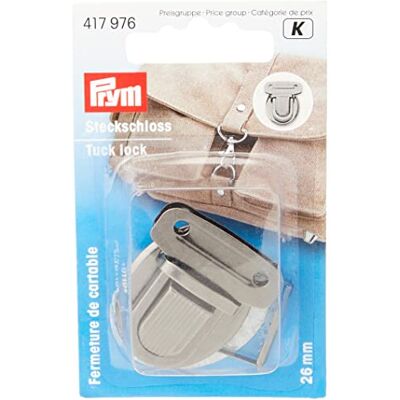 Prym 417976 hylslås 26 mm gammalt silver handgjorda tillbehör, silver, 26 x,5 cm Prym 417976 hylslås 26 mm gammalt silver handgjorda tillbehör, silver, 26 x,5 cm