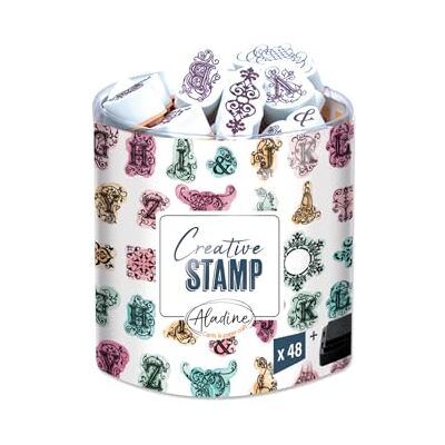 Aladine Stampo Scrap kreativ kortstämpelsats skrap, gör-det-själv hobbyer stämpelset att ta med sig överallt + svart bläck ingår (arabeskie) Aladine Stampo Scrap kreativ kortstämpelsats skrap, gör-det-själv hobbyer stämpelset att ta med sig överallt + svart bläck ingår (arabeskie)