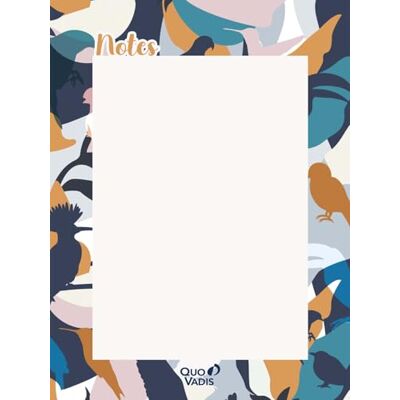 QUO VADIS Anteckningsblock djungelspirit flerfärgad 10,6 x 15,3 cm vitt Clairefontaine papper fransk tillverkning QUO VADIS Anteckningsblock djungelspirit flerfärgad 10,6 x 15,3 cm vitt Clairefontaine papper fransk tillverkning