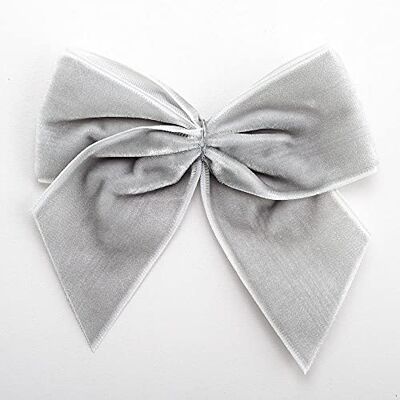 Italian Options Italienska alternativ mjuk sammet självhäftande band presentbågar 6-delat paket, 10 cm rosettbredd, silver Italian Options Italienska alternativ mjuk sammet självhäftande band presentbågar 6-delat paket, 10 cm rosettbredd, silver