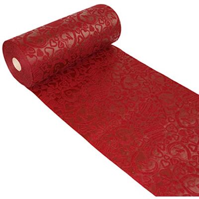 Deko AS GmbH Dekorativ flor bordslöpare bordsdekoration unik hjärtdesign (vattentät, lotuseffekt, sammetsyta, 5 m rulle, 30 cm bredd, 100 % nylon), bordeaux Deko AS GmbH Dekorativ flor bordslöpare bordsdekoration unik hjärtdesign (vattentät, lotuseffekt, sammetsyta, 5 m rulle, 30 cm bredd, 100 % nylon), bordeaux