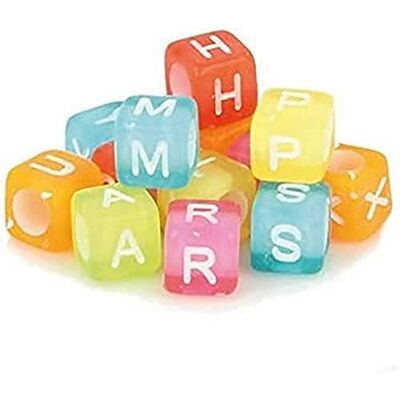 Artemio set 300 pärlor alfabet kuber, plast, flerfärgad, 10 x 2 x 14 cm Artemio set 300 pärlor alfabet kuber, plast, flerfärgad, 10 x 2 x 14 cm