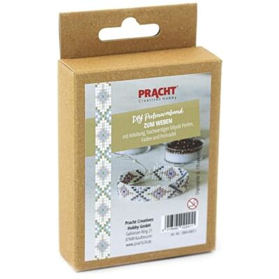 Pracht Creatives Hobby Pracht Creative hobby 5884-00011 – gör-det-själv pysselset för att designa ett pärlarmband, med vita och färgglada Miyuki-pärlor, total storlek ca 17 x 1,4 cm Pracht Creatives Hobby Pracht Creative hobby 5884-00011 – gör-det-själv pysselset för att designa ett pärlarmband, med vita och färgglada Miyuki-pärlor, total storlek ca 17 x 1,4 cm
