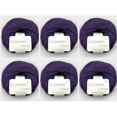 MARUSSIA 6 x Leonora av Permin – ädel sidenull-mohair-garn (26 aubergine) MARUSSIA 6 x Leonora av Permin – ädel sidenull-mohair-garn (26 aubergine)