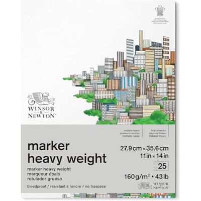 Winsor & Newton Bleedprof 160 papper 28X36 25P, NC Winsor & Newton Bleedprof 160 papper 28X36 25P, NC
