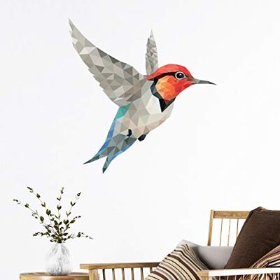 Ambiance Sticker Sticker Origami Sticker Colibri – väggdekoration sovrum och vardagsrum – 40 x 40 cm Ambiance Sticker Sticker Origami Sticker Colibri – väggdekoration sovrum och vardagsrum – 40 x 40 cm