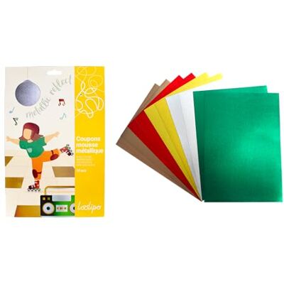 Loolipo Kuponger Eva Metallisk skum 21 x 29,7 cm Sodertex 10 stycken och 5 blandade färger L809050 Loolipo Kuponger Eva Metallisk skum 21 x 29,7 cm Sodertex 10 stycken och 5 blandade färger L809050