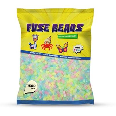 Benny Beads 1500st Strykpärlor, 5mm Midi Storlek, Kreativa Tillbehör för DIY-projekt, Fuse Beads för Barn Benny Beads 1500st Strykpärlor, 5mm Midi Storlek, Kreativa Tillbehör för DIY-projekt, Fuse Beads för Barn