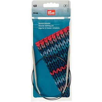 Prym rundsticknål ALU 50 cm 4,00 mm grå rundsticknål, aluminium, 4 mm Prym rundsticknål ALU 50 cm 4,00 mm grå rundsticknål, aluminium, 4 mm