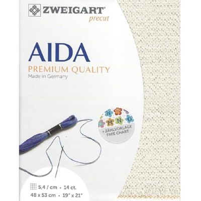 Zweigart Star col. 118 Färdigskurna Aida tygskärning, 48 x 53/68 cm Zweigart Star col. 118 Färdigskurna Aida tygskärning, 48 x 53/68 cm