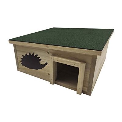 Dehner Natura - Gnagarhus - Väderbeständigt gran - Två-rum design - 40x40x19cm Dehner Natura - Gnagarhus - Väderbeständigt gran - Två-rum design - 40x40x19cm