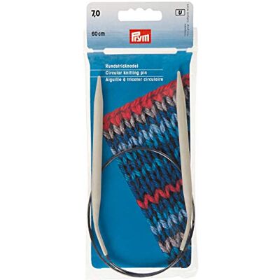 Prym 211385 rundstickade nål ALU 60 cm 7,00 mm grå rundsticknål, aluminium, 7 mm Prym 211385 rundstickade nål ALU 60 cm 7,00 mm grå rundsticknål, aluminium, 7 mm