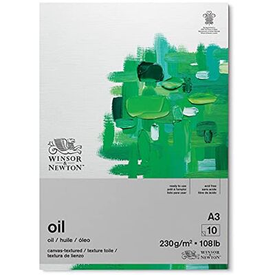 Winsor & Newton 6532007 Oljemålningspapper i block – 10 ark DIN A3, 230 g/m², syrafri, utan optiska blekmedel, åldringsbeständig för oljefärger, oljepastell och andra tunga färgapplikationer Winsor & Newton 6532007 Oljemålningspapper i block – 10 ark DIN A3, 230 g/m², syrafri, utan optiska blekmedel, åldringsbeständig för oljefärger, oljepastell och andra tunga färgapplikationer