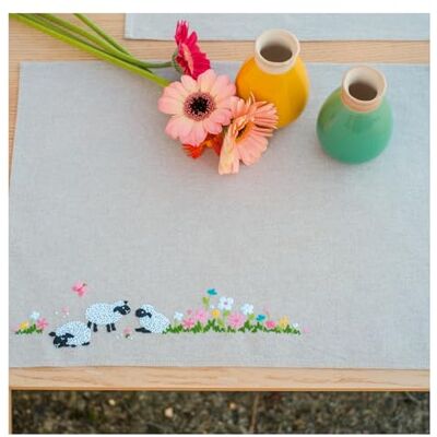 Vervaco broderiset bordsset tyg natur 2-pack broderiset fördragen plattstygn broderi set vuxna kreativ kit för självbroderi 45 x 35 cm gör-det-själv broderi set dekoration present Vervaco broderiset bordsset tyg natur 2-pack broderiset fördragen plattstygn broderi set vuxna kreativ kit för självbroderi 45 x 35 cm gör-det-själv broderi set dekoration present