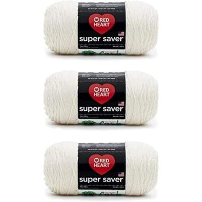 Red Heart Rött hjärta supersparpaket med 3 – Aran – 198 g – akryl – 4 medium (kamgarn – 364 meter – stickning, virkning, hantverk och amigurumi Red Heart Rött hjärta supersparpaket med 3 – Aran – 198 g – akryl – 4 medium (kamgarn – 364 meter – stickning, virkning, hantverk och amigurumi