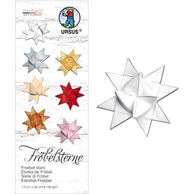 Ursus 3210001 – pappersremsor för fröblommor, av tonerpapper 130 g/kvm, ca 1,5 x 50 cm, 80 ränder för ca 20 stjärnor, vit Ursus 3210001 – pappersremsor för fröblommor, av tonerpapper 130 g/kvm, ca 1,5 x 50 cm, 80 ränder för ca 20 stjärnor, vit