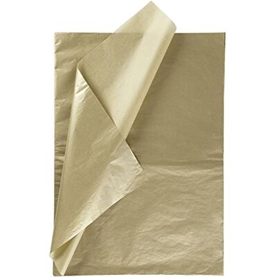 Creavvee Skärning av silkespapper 28 ark storlek 50 x 70 cm guld Creavvee Skärning av silkespapper 28 ark storlek 50 x 70 cm guld