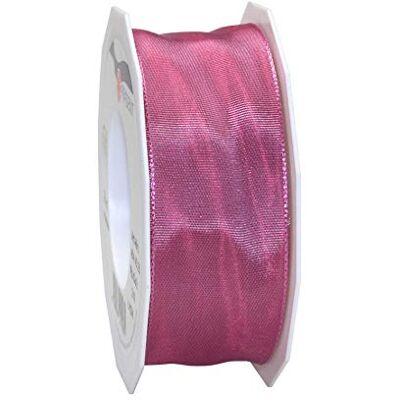 PRÄSENT Lyon trådbundet taftband gammal ros 40 mm bredd, 25 m längd PRÄSENT Lyon trådbundet taftband gammal ros 40 mm bredd, 25 m längd
