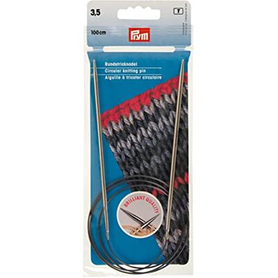 Prym 212136 rundsticksnålar MS 100 cm 3,50 mm silverfärgad rundnål, mässing, 3,5 mm Prym 212136 rundsticksnålar MS 100 cm 3,50 mm silverfärgad rundnål, mässing, 3,5 mm