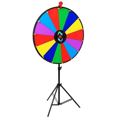 Relaxdays lyckohjul med stativ, 60 cm, höjdjusterbart, 14 fack, färgglatt skrivbara & avtorkningsbara, med väska Relaxdays lyckohjul med stativ, 60 cm, höjdjusterbart, 14 fack, färgglatt skrivbara & avtorkningsbara, med väska