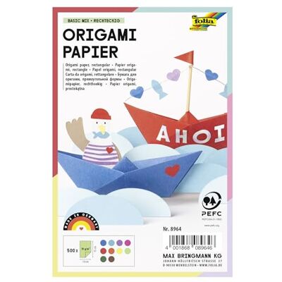 folia 8964 – Fällbara blad 10 x 15 cm, 70 g/kvm, 500 ark sorterade i 10 intensiva färger – perfekt för pappersveck och för andra kreativa hantverk folia 8964 – Fällbara blad 10 x 15 cm, 70 g/kvm, 500 ark sorterade i 10 intensiva färger – perfekt för pappersveck och för andra kreativa hantverk