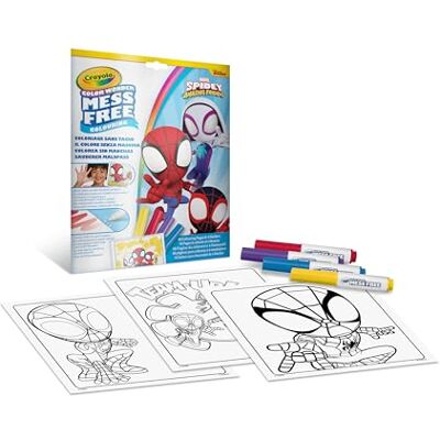 CRAYOLA Color Wonder, Coloring Set cmed 18 färgläggningssidor och 4 fläckfria tuschpennor, kreativt pyssel för barn, 3,4,5 år, 75-4611 CRAYOLA Color Wonder, Coloring Set cmed 18 färgläggningssidor och 4 fläckfria tuschpennor, kreativt pyssel för barn, 3,4,5 år, 75-4611