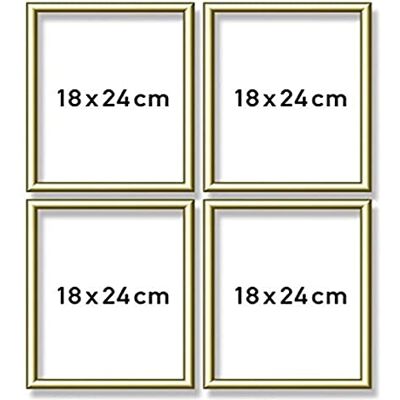Schipper 605170704 – måla efter siffror – Quattro aluminiumram 18 x 24 cm, guldkant utan glas för ditt konstverk, enkel självmontering, guld Schipper 605170704 – måla efter siffror – Quattro aluminiumram 18 x 24 cm, guldkant utan glas för ditt konstverk, enkel självmontering, guld