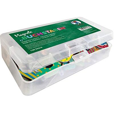 Ursus 43100099 – Magnetbokstäver, 100 stycken i en plastburk, i olika utföranden och storlekar från 1,5–4,4 cm, med små och stora bokstäver, perfekt som present till skolstart Ursus 43100099 – Magnetbokstäver, 100 stycken i en plastburk, i olika utföranden och storlekar från 1,5–4,4 cm, med små och stora bokstäver, perfekt som present till skolstart