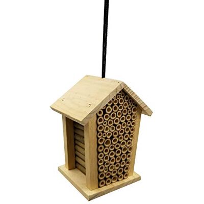 Dehner Natura insektshotell Louisiana, insektshus/fågelbo för bin/fjärilar/skalbaggar, ca 19 x 15 x 12 cm, furu, natur Dehner Natura insektshotell Louisiana, insektshus/fågelbo för bin/fjärilar/skalbaggar, ca 19 x 15 x 12 cm, furu, natur