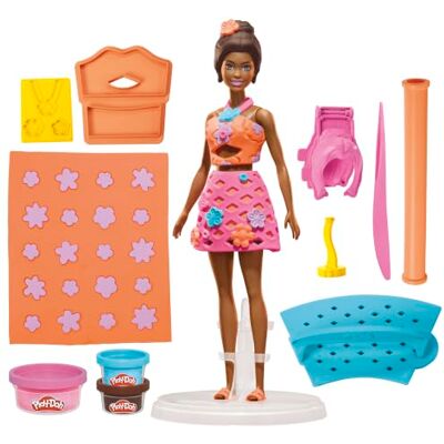 Play-Doh Barbie Beach Day Crochet-set, gör exklusiva dockkläder med modellera och modeaccessoarer, pyssel för barn från 5 år Play-Doh Barbie Beach Day Crochet-set, gör exklusiva dockkläder med modellera och modeaccessoarer, pyssel för barn från 5 år