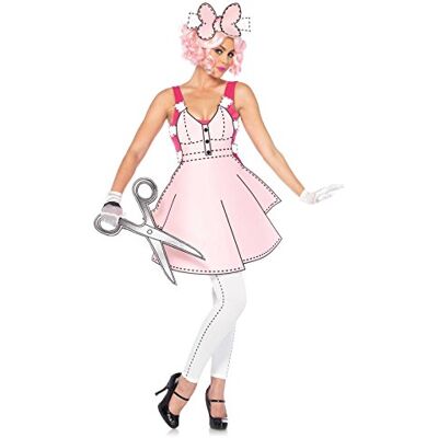 Leg Avenue 85569 Kostüm Set Hübsches Paper Doll, rosa/weiß, S Leg Avenue 85569 Kostüm Set Hübsches Paper Doll, rosa/weiß, S