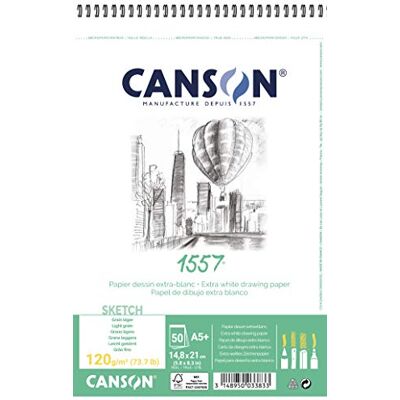 Canson Spiralalbum 15 x 21 50H JA 1557 fin 120 g, vit Canson Spiralalbum 15 x 21 50H JA 1557 fin 120 g, vit