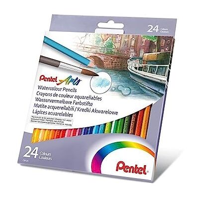Pentel Arts akvarellpenna set – blandade, 24 stycken (paket med 1) Pentel Arts akvarellpenna set – blandade, 24 stycken (paket med 1)