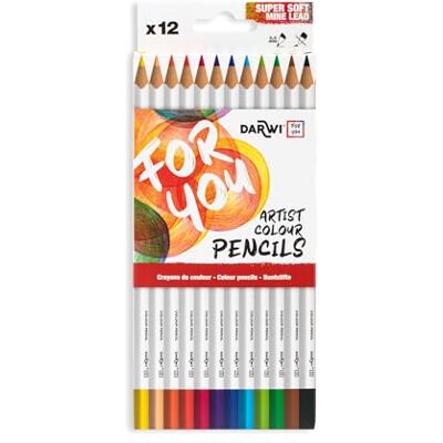 DARWI For You DF2100012K01C DFY 12 crayons couleurs standards DARWI For You DF2100012K01C DFY 12 crayons couleurs standards